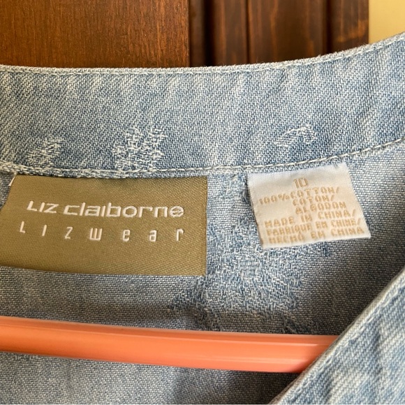 Liz Claiborne Floral Denim Maxi Dress - Picture 4 of 4